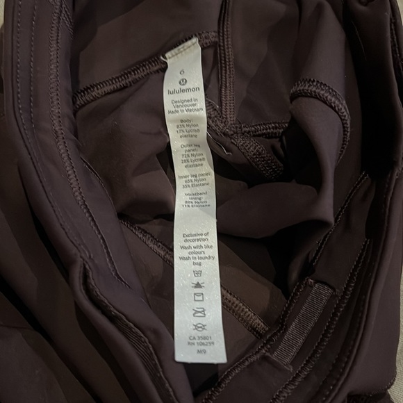 Eggplant color Lululemon Capris - Picture 5 of 5